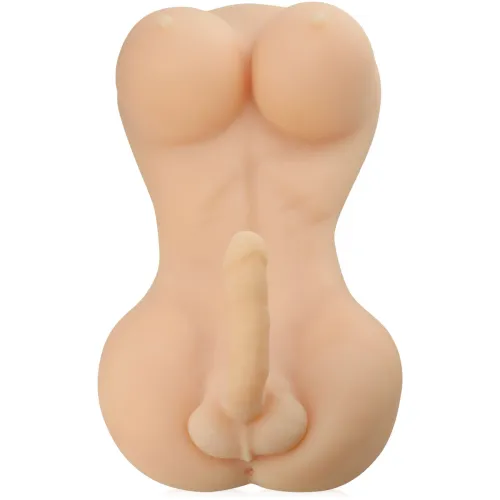 TORS 1: 1 SHEMALE FEMEIE TRANSEXUALĂ CU DILDO PENIS MASTURBATOR CYBERSKIN - 77339249