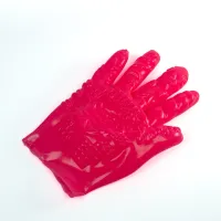 Mănușă erotică din vinil cu proeminențe pentru masaj - 73702319 - 2
