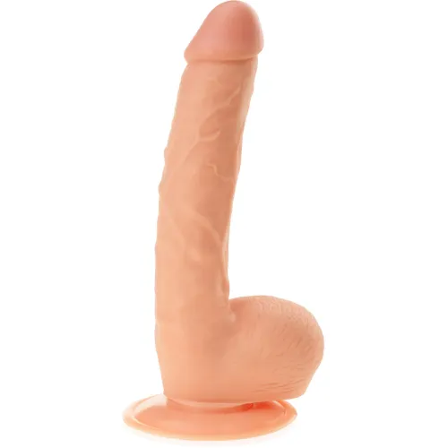 PENIS REALIST CU PENIS CU TESTICULE DILDO FLEXIBIL PE VENTUZĂ SOLIDĂ- 71428689