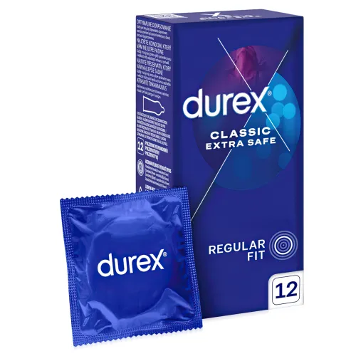 Durex Classic Extra Safe prezervative întărite și mai groase 12 buc - 78404279