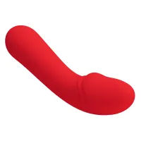 Vibrator punct G din silicon roșu moale cu 12 funcții - 74536346 - 5