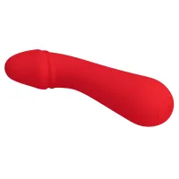 Vibrator punct G din silicon roșu moale cu 12 funcții - 74536346 - 7