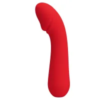 Vibrator punct G din silicon roșu moale cu 12 funcții - 74536346 - 6