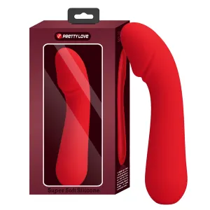 Vibrator punct G din silicon roșu moale cu 12 funcții - 74536346