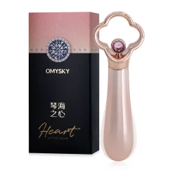 Mini vibrator elegant și discret cu cristal, 10 funcții de vibrație - 73720186