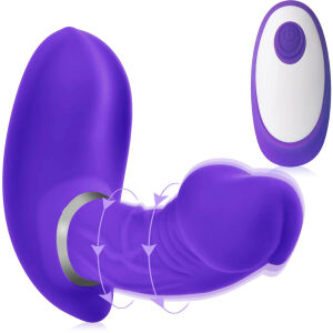 VIBRATOR AUTOPORTANT CU MIȘCARE DE ROTAȚIE MASEUR PENTRU VAGIN ȘI CLITORIS CU TELECOMANDĂ - 75706135