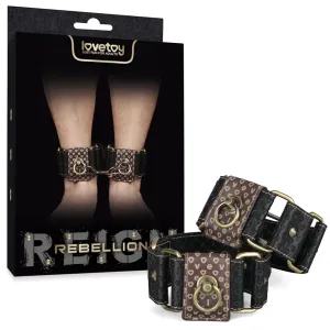 Rebellion cătușe din piele ecologică pentru picioare BDSM pentru cupluri Rebellion - 72411577