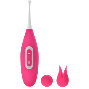 VIBRATOR PUNCTIFORM CU PROEMINENȚE DE STIMULARE + MASEUR DE SUGERE A CLITORISULUI 2în1 - 76170225