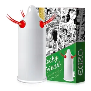 Prezervativ cu striații EGZO Cocky Friend - 74677958
