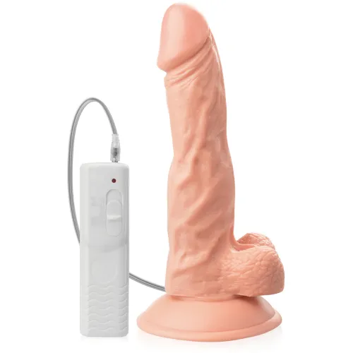 Vibrator dildo realist din silicon cu ventuză - 77007158